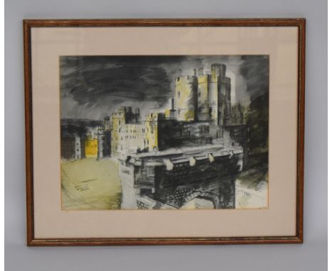 After John Piper,(1903-1992, British) Windsor Castle, 1948, lithograph, signed lower right on the plate, framed, 26 x 35cm
