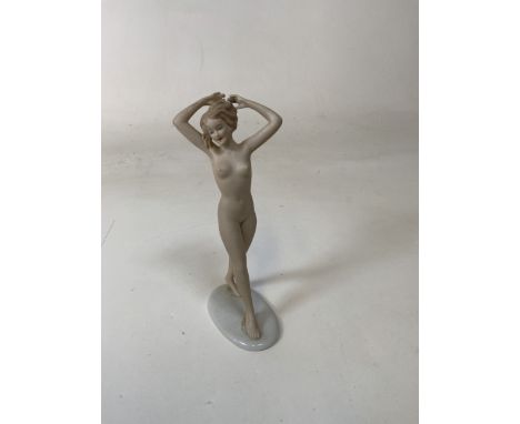 A Wallendorfer ceramic figurine of a dancing nude H:23cm