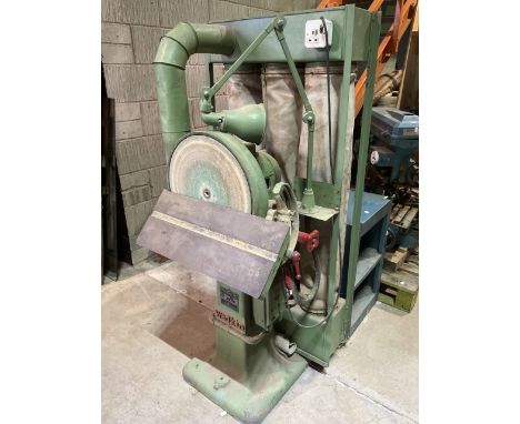 An industrial face plate sander with integrated dust extraction by the high quality machine maker Wadkin. Model no JQA 223