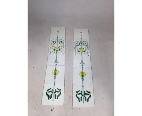 A set of ceramic tiles in Edwardian design