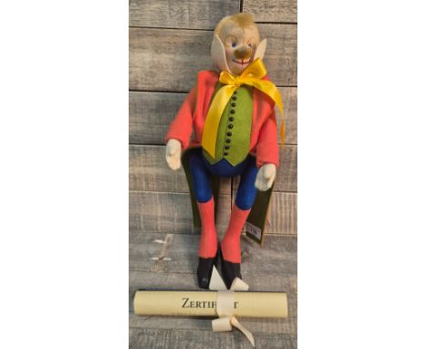 Steiff Bear Noso Clown with certificate. Limited edition 687/2000. 1995. [40cm length] 