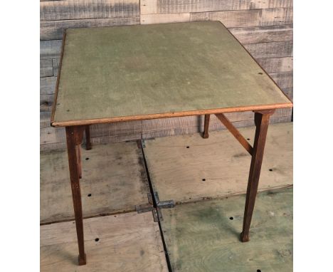 Antique folding card table. Oak frame. [77x77x75cm] 