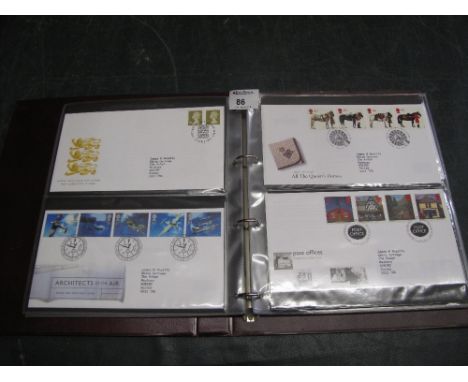 Great Britain range of First Day Covers in two Royal Mail albums.
