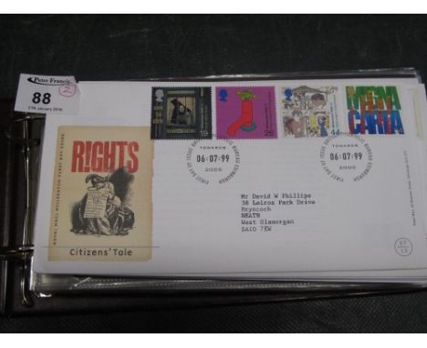 Great Britain range of Presentation Packs and First Day Covers in two albums.