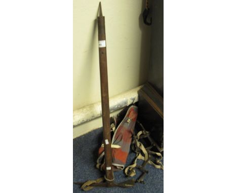 Vintage pick axe stake together with accessories.
