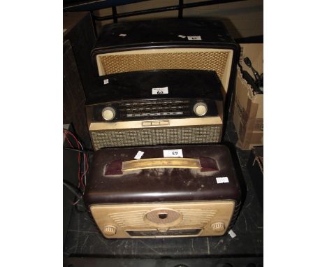 G.E.C vintage long and medium wave radio, Bush vintage radio and ultra vintage radios.  (3)