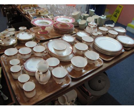 Four trays of Royal Grafton fine bone china Majestic tea and dinner ware items comprising cups, saucers, plates, teapot, suga