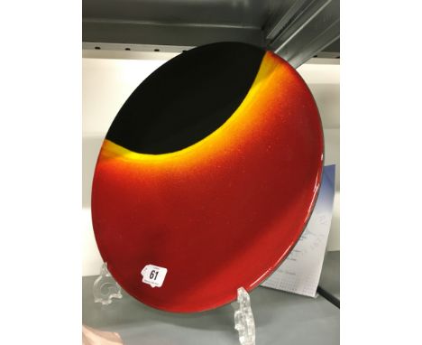 A Poole Pottery Eclipse charger, Limited Edition, No. 380 with certificate.