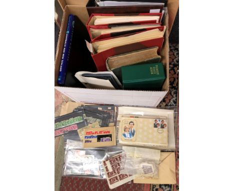 FILE BOX OF FIRST DAY COVERS AND MISCELLANEOUS STAMPS