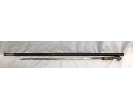 EBONISED AND BONE SWORD STICK