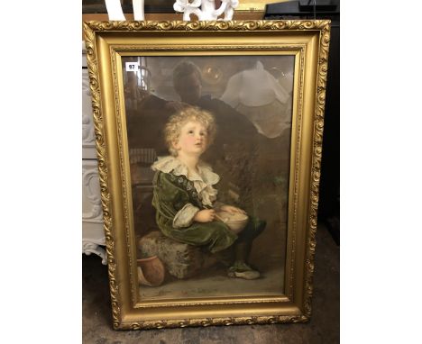 PRINT OF BUBBLES AFTER MILLAIS IN A GILDED FRAME