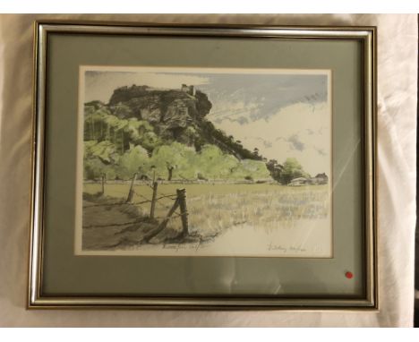 LIMITED EDITION PRINT OF 132/200 OF BEESTON CASTLE BY MIKE BIBBY F/G 34 X 25CM APPROX