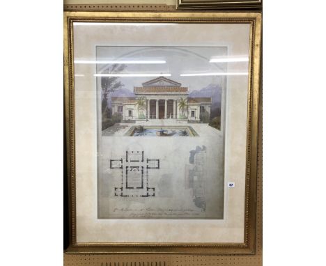 PRINT OF THE FRENCH SCHOOL OF DESIGN F/G 57 X 76CM APPROX