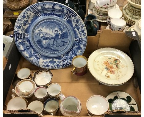 A collection of various china wares, mainly tea wares, including six various late 18th / early 19th Century English tea bowls