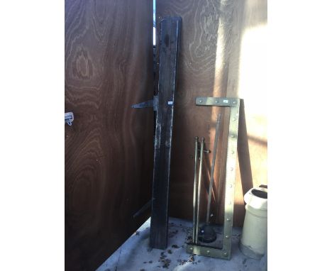 A PAIR OF FORK LIFT EXTENSIONS 