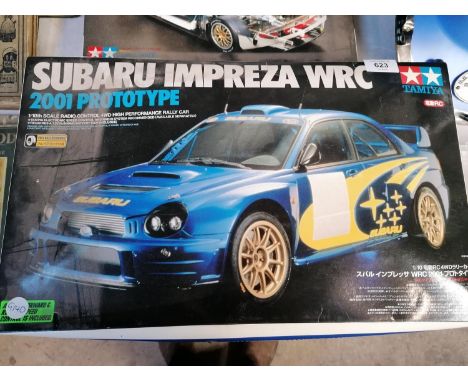A TAMIYA SUBARU IMPREZA WRC 2001 PROTOTYPE 1/10TH SCALE REMOTE CONTROL MODEL 