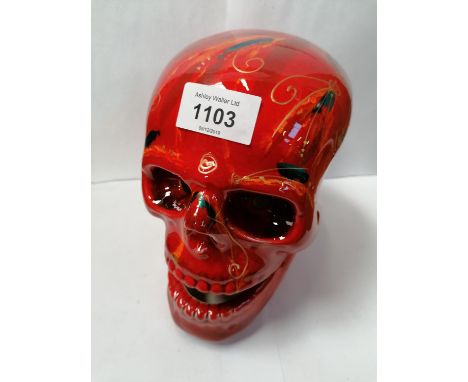 AN ANITA HARRIS CERAMIC SKULL MODEL 