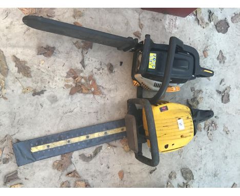 A MC CULLOCH VIRGINIA HEDGE CUTTER AND A RYOBI 33CC CHAINSAW BOTH PETROL 