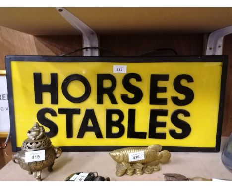 A 'HORSE STABLES' ILLUMINATED LIGHT BOX SIGN 