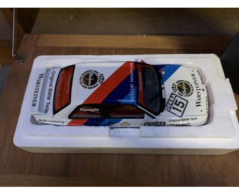 A BOXED BMW M3 WINNER OF GERMAN TOURING CAR CHAMPIONSHIP 1989 SCALE DIE CAST MODEL CAR 