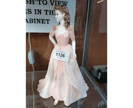 A COALPORT CERAMIC LADY FIGURE - 'JACQUELINE' 