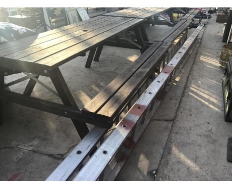 A THIRTY EIGHT RUNG TWO SECTION ALLOY LADDER 