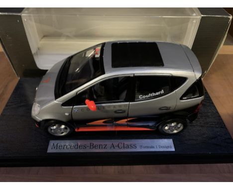 A BOXED MERCEDES BENZ A - CLASS (FORMULA 1 DESIGN) SCALE DIE CAST MODEL CAR 
