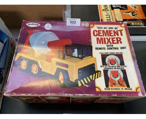 A BOXED VINTAGE PALITOY REMOTE CONTROL CEMENT MIXER LORRY (1971) 