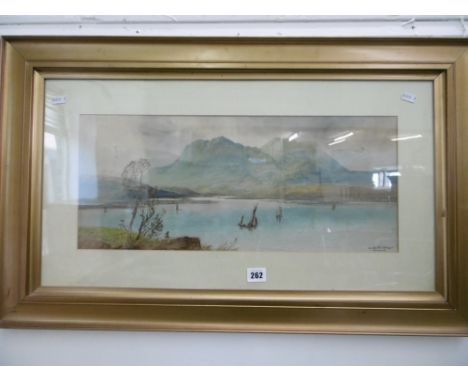 FRAMED WATERCOLOUR SEASCAPE SIGNED