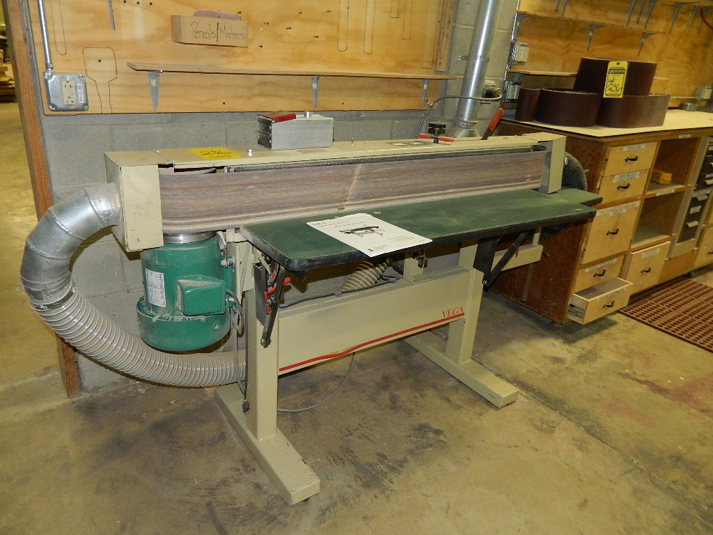 VEGA 6'' X 60'' HORIZONTAL EDGE BELT SANDER, MODEL EBS6 W/ BELTS