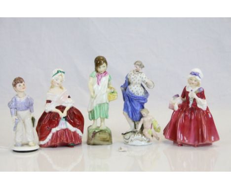Group of figurines to include Meissen, Royal Worcester and Royal Doulton.