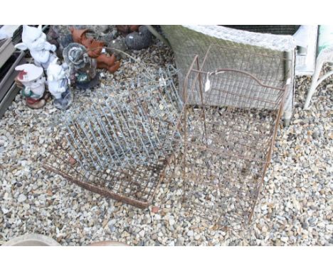 Three Vintage Wire Work Baskets