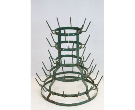 Vintage French bottle drying rack 