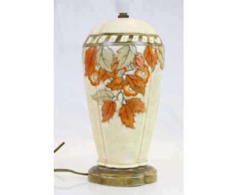 Frederick Rhead tube lined floral decorated lamp