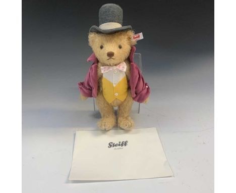 Teddy Bear - Steiff. Roald Dahl Willy Wonka bear with certificate 756 of 1916 produced in 2016.