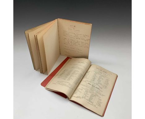 WWI Zeppelin raids over eastern England. St Alban's Fire Brigade Record Book, Air Raids. 140 page manuscript note book regard