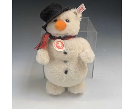 Snowman - Steiff. 2009 Snowman. No certificate.Condition report: Approximate height 21cm, condition very good, clean, not fad