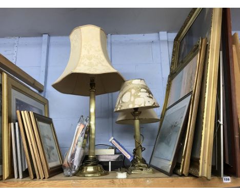 Various pictures and a lamp etc.