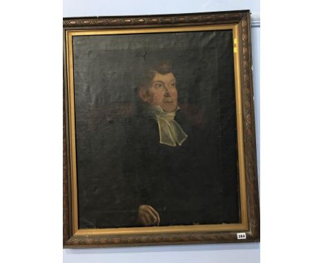 Oil on canvas, 19th century portrait of a gentleman, 76 x 88cm
