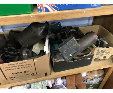 Three boxes of assorted, to include engine parts etc.