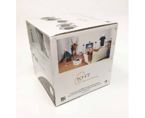 KHT 2005.2 HOME THEATRE SPEAKER SYSTEM comprising a subwooder, five satellite speakers and stands 