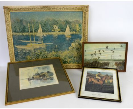 17 framed prints including J. B. Haste limited edition print of Venice, Frank Hendry Mersey Dawn x 2, Bert Wright, the Palace