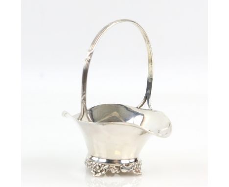 Silver bonnet form silver Bon Bon basket by R Pringle, Birmingham 1910.    