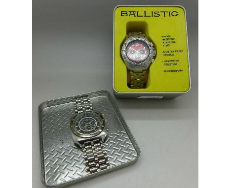 A Ballistic wristwatch and an Adidas chronograph wristwatch