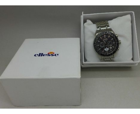 An Ellesse chronograph wristwatch, boxed