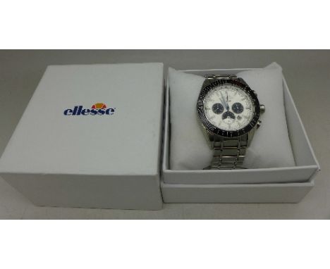 An Ellesse chronograph wristwatch, boxed