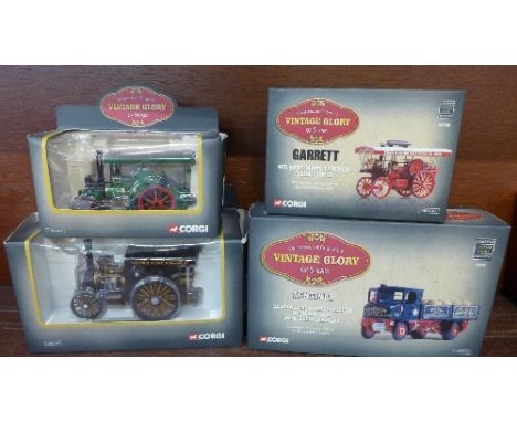 Four Corgi Vintage Glory of Steam 1:50 scale models, boxed