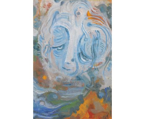 Prof. Uche Okeke (Nigerian, 1933-2016)Onwa, Face of the Moon, 1983 signed 'UO/:3' (lower right)gouache on paper 45 x 30cm (17