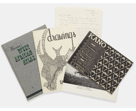 Prof. Uche Okeke (Nigerian, 1933-2016)One letter, A book on drawings; and three more books  i) K. J. Bryant, Kano: Gateway to