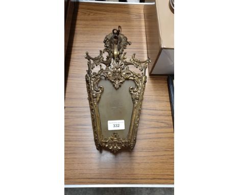 Early Ornate brass porch light . 